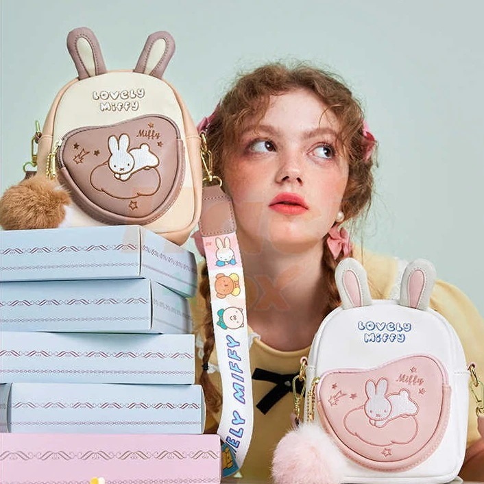 Haci Fox ミッフィークロスボディ2023新しい軽い甘い小さなファンコンパクトガール デザインファッション多目的なシングル Haci Fox ミッフィークロスボディ2023新しい軽い甘い小さなファンコンパクトガール デザインファッション多目的なシングル