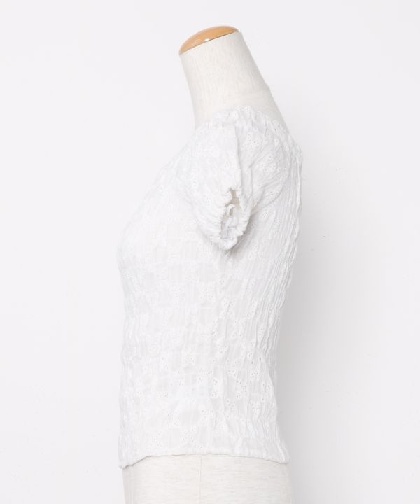 フレンチレースギャザーブラウス フレンチレースギャザーブラウス