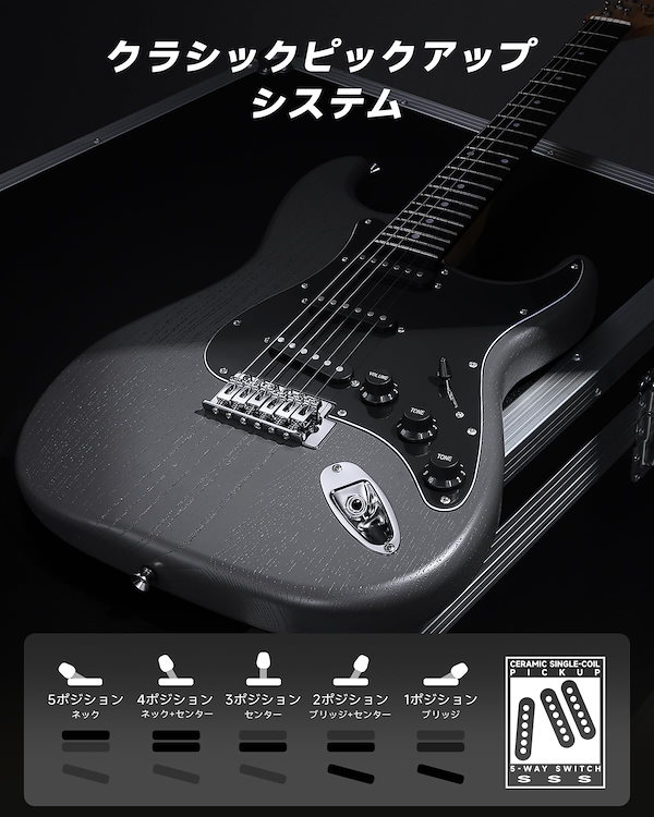 Qoo10] Donner エレキギター 初心者セット