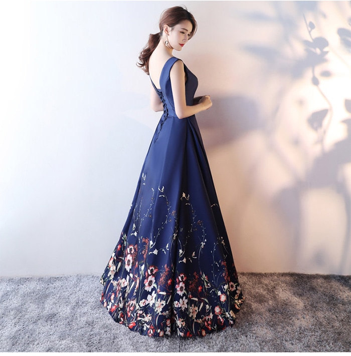 パーティードレス 演奏会 カラードレス ロングドレス イブニングドレス Aライン ロング丈 赤 紺 パーティードレス 演奏会 カラードレス ロングドレス イブニングドレス Aライン ロング丈 赤 紺