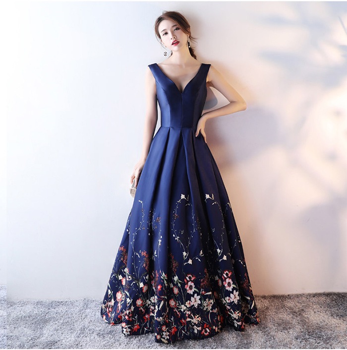 パーティードレス 演奏会 カラードレス ロングドレス イブニングドレス Aライン ロング丈 赤 紺 パーティードレス 演奏会 カラードレス ロングドレス イブニングドレス Aライン ロング丈 赤 紺