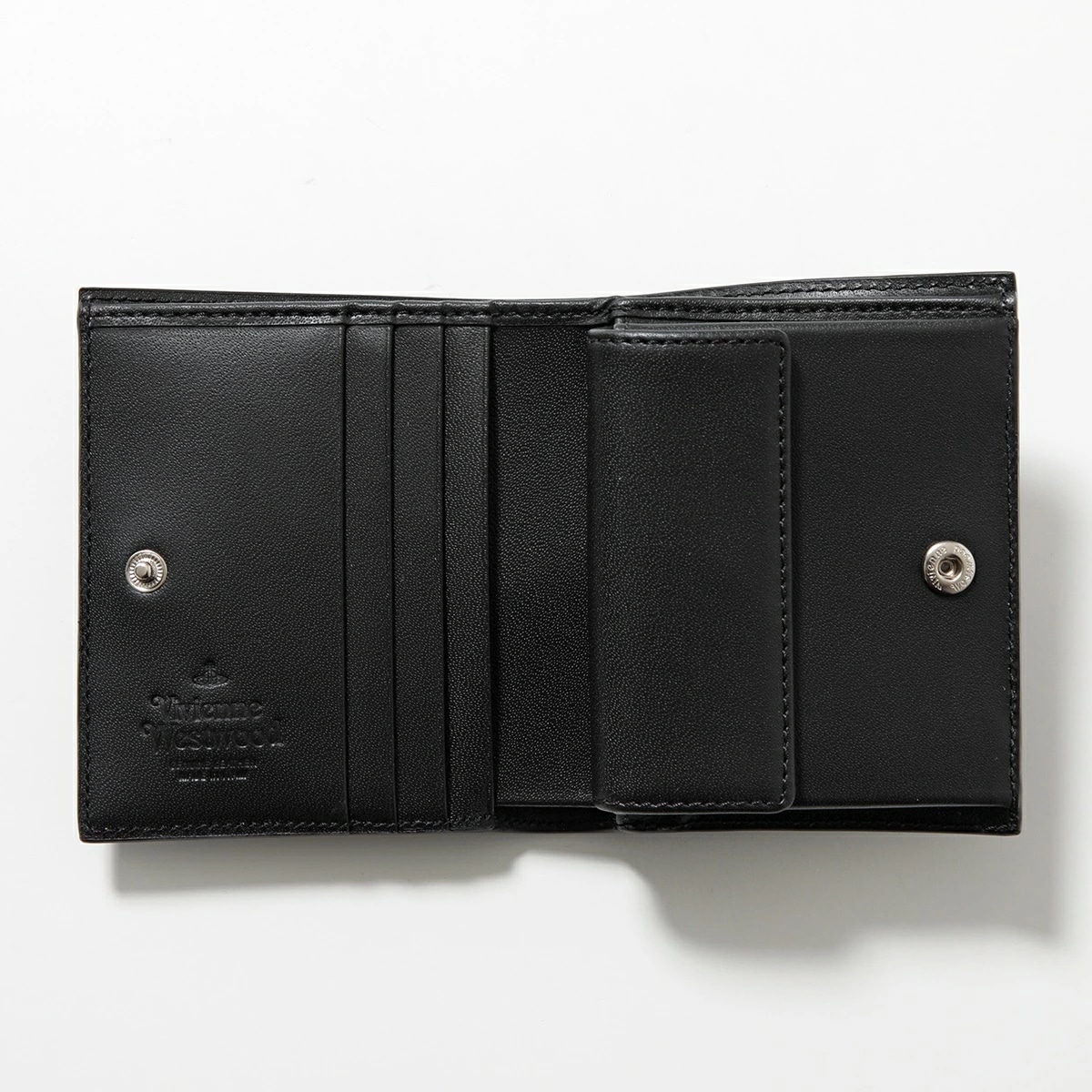 Vivienne Westwood ヴィヴィアンウエストウッド 二つ折り財布 51150031W L001N レディース サフィアーノ メタルオーブ ミニ財布 N401/BLACK