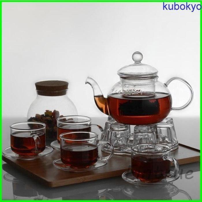 茶器 セット ガラスポット ティーポット ティーカップ 耐熱透明 急須水出し茶ポット プレゼント ギフト ポータブル茶器