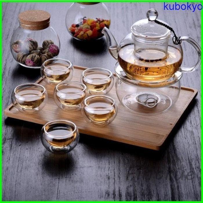 茶器 セット ガラスポット ティーポット ティーカップ 耐熱透明 急須水出し茶ポット プレゼント ギフト ポータブル茶器