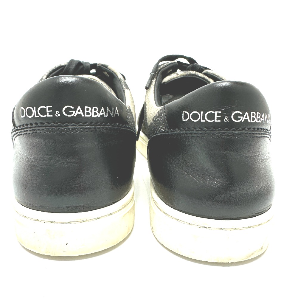 DOLCE&GABBANA ドルガバ スニーカー ゼブラ柄 ラメ ローカット レザー ブラック