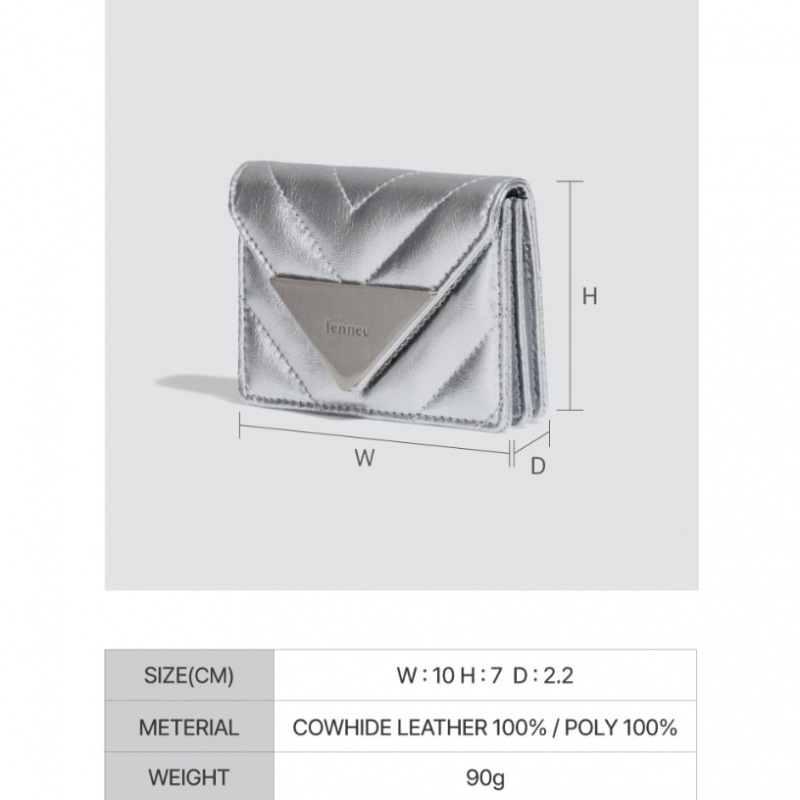 フェネッククリンクルトライアングルキルティングポケット D シルバー