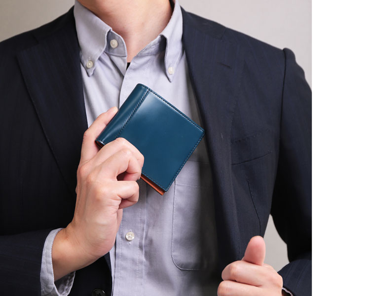 [PRAIRIE]コードバンレザー二つ折り財布