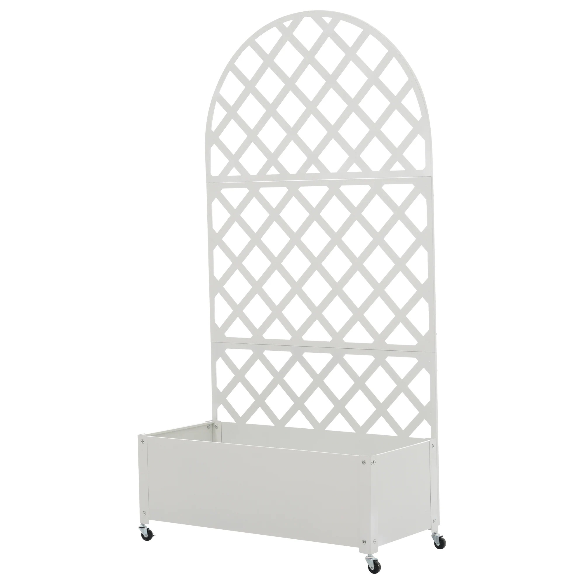 1921フェンス プランター付き 目隠し プランター付き 電着塗装 キャスター付き 簡単設置 90*40*170cm 園芸用品 プランター ガーデンラティス プランターボックス 花壇フェンス ガーデニ