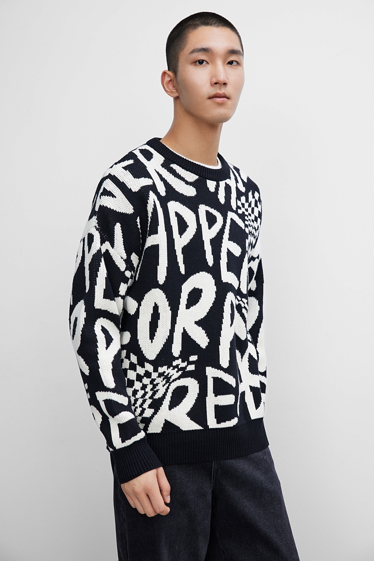 秋 冬 メンズ トレンド ファッション アルファベット 厚手 ルーズ セーター 個性的なデザイン 派手 ブラック XS S M L トップス ニットソー 袖あり 長袖 ニット きれいめ シンプル 秋 冬 メンズ トレンド ファッション アルファベット 厚手 ルーズ セーター 個性的なデザイン 派手 ブラック XS S M L トップス ニットソー 袖あり 長袖 ニット きれいめ シンプル