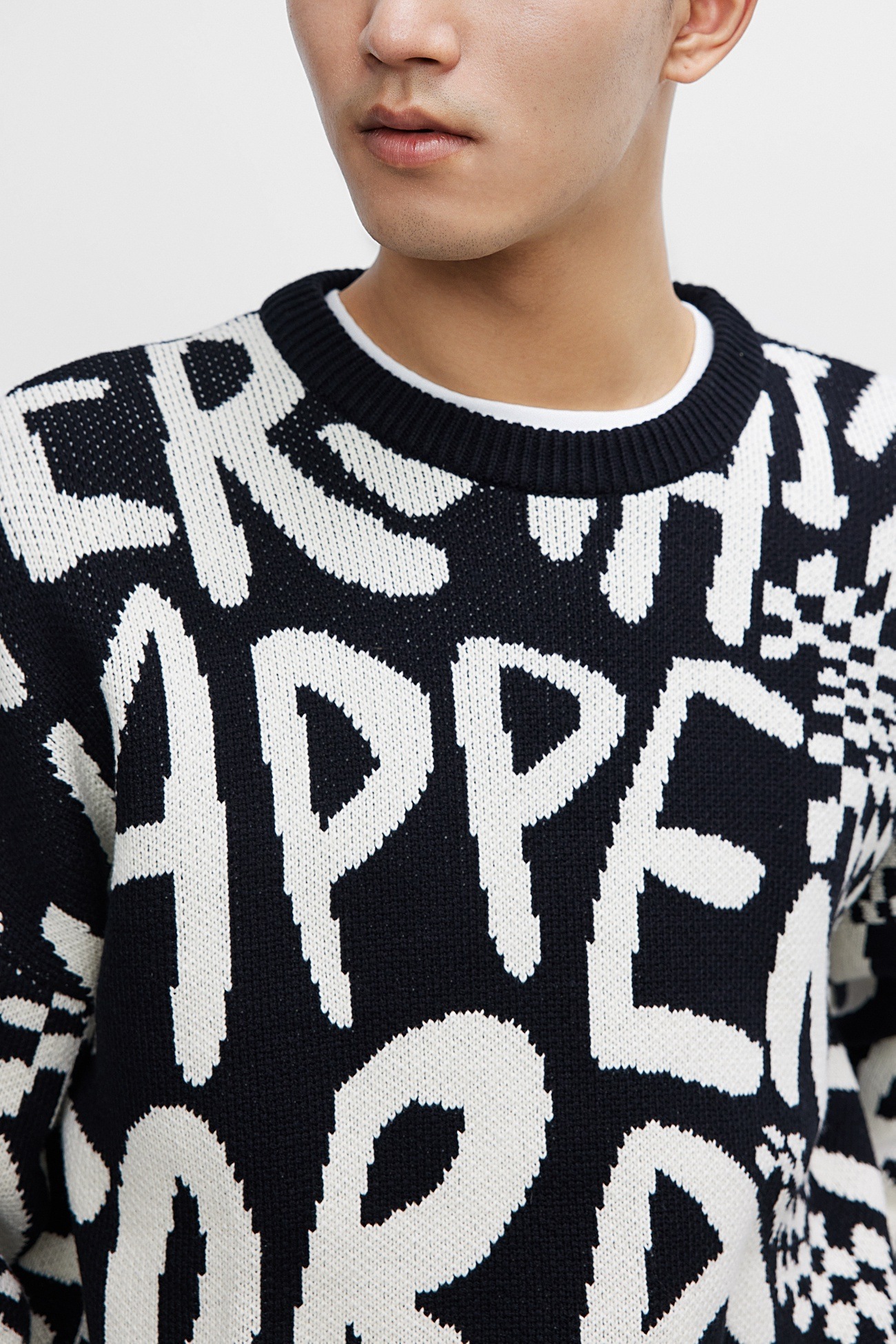 秋 冬 メンズ トレンド ファッション アルファベット 厚手 ルーズ セーター 個性的なデザイン 派手 ブラック XS S M L トップス ニットソー 袖あり 長袖 ニット きれいめ シンプル 秋 冬 メンズ トレンド ファッション アルファベット 厚手 ルーズ セーター 個性的なデザイン 派手 ブラック XS S M L トップス ニットソー 袖あり 長袖 ニット きれいめ シンプル