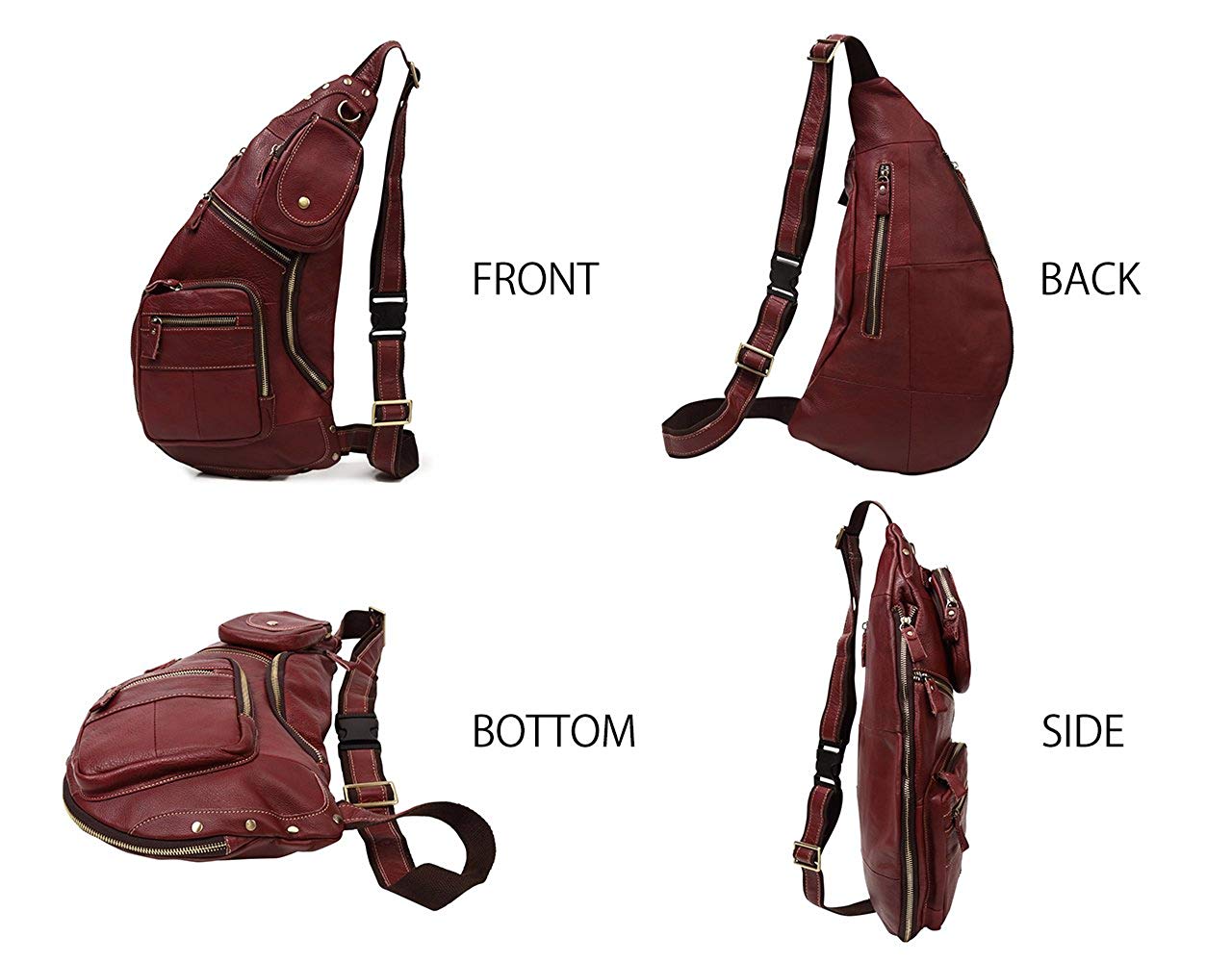 ボディバッグ 本革 レザー ショルダーバッグ 斜めがけ メンズ レディース バッグ 全3色 ブラウン ブラック レッド ボディバッグ 本革 レザー ショルダーバッグ 斜めがけ メンズ レディース バッグ 全3色 ブラウン ブラック レッド