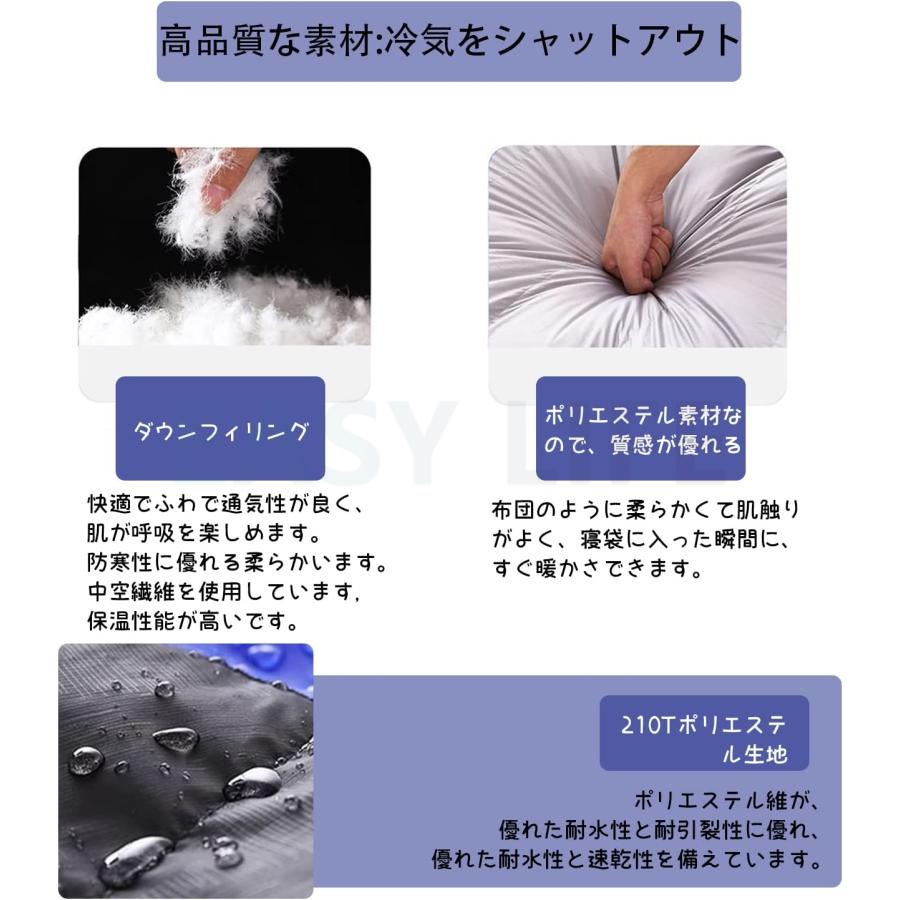 新作 寝袋 冬用 最強 電熱寝袋 封筒型 シュラフ USBバッテリー給電 3段階温度調整 4つヒーター内蔵 軽量 210T防水 丸洗い可能 シュラフ収納袋付き キャンプ 防災 バッテリー別売り