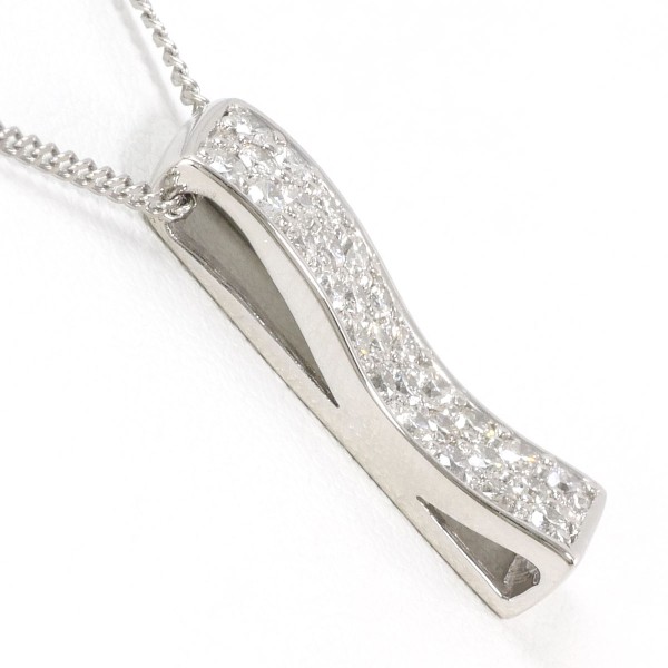 Pm PT850 ネックレス ダイヤ 0.50 総重量約4.5g 約41cm ジュエリー 中古