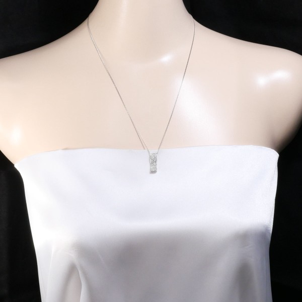 Pm PT850 ネックレス ダイヤ 0.50 総重量約4.5g 約41cm ジュエリー 中古