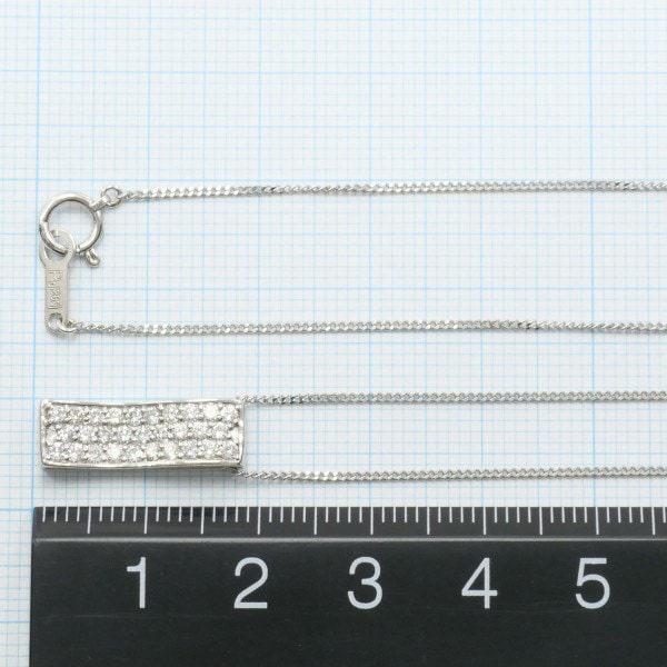 Pm PT850 ネックレス ダイヤ 0.50 総重量約4.5g 約41cm ジュエリー 中古