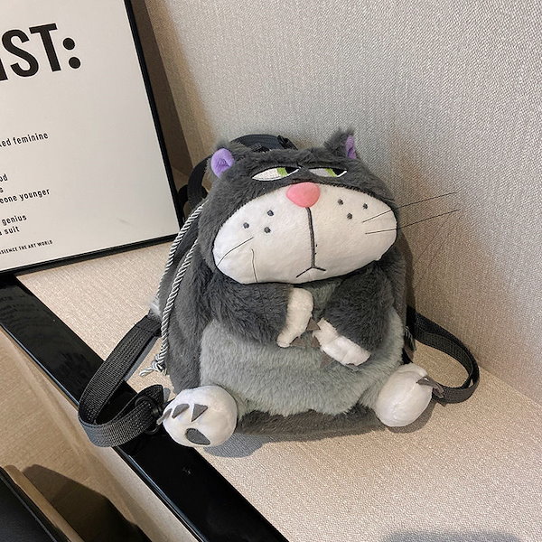 ルシファー　ぬいぐるみ　バッグ Qoo10] カートゥーン ルシファー 猫 バッグ 女