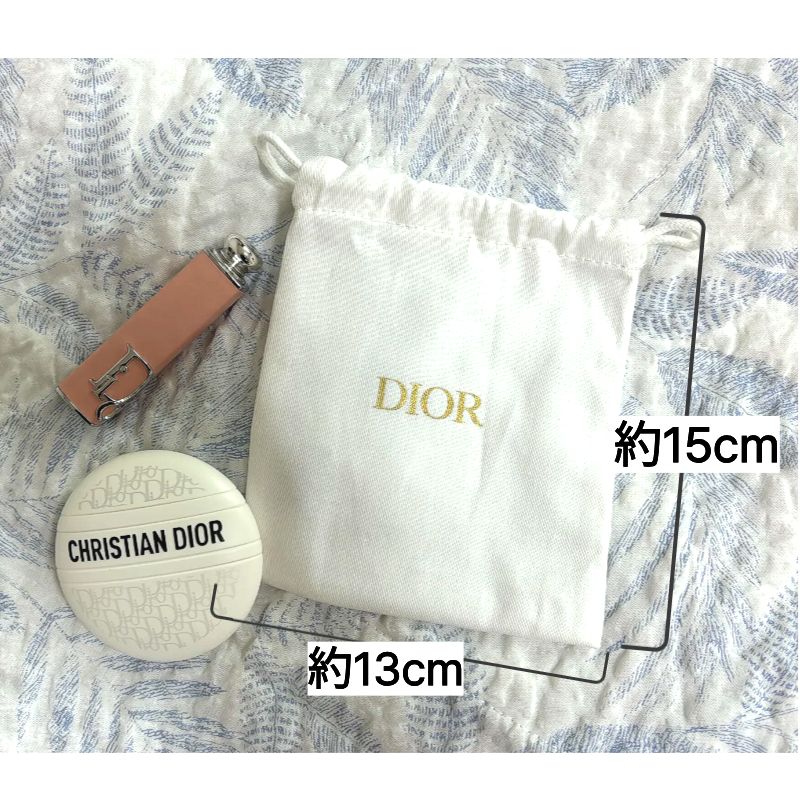Diorノベルティー Qoo10] Dior Dior ディオール ミニ巾着 ノベルテ
