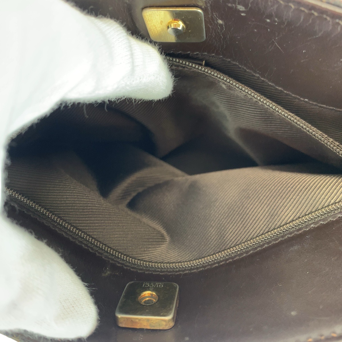 ブラウン ゴールド金具 GGキャンバス/レザー 105650 トートバッグ ハンドバッグ レディース 410884