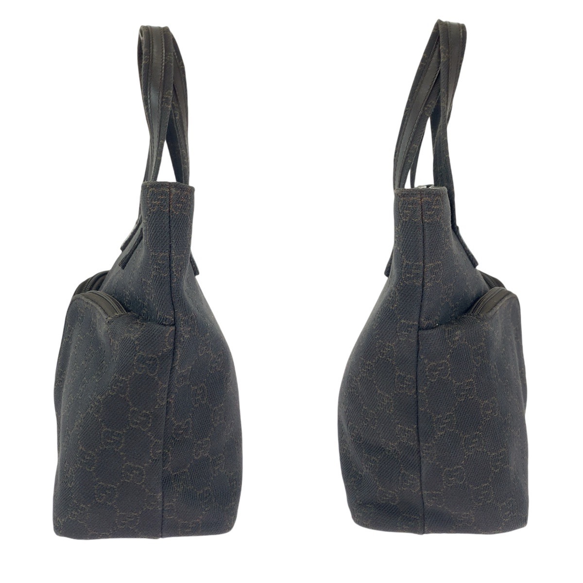 ブラウン ゴールド金具 GGキャンバス/レザー 105650 トートバッグ ハンドバッグ レディース 410884