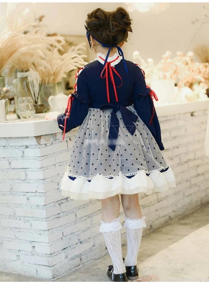 メイド服 子供用 ロリータ ドレス ハロウィン　ワンピース　ドレス アリスドレス コスプレコス 衣装 仮装 ハロウィーン パーティー ふしぎの国のアリス お姫様 長袖 コスプレ キッズ仮装 クリ