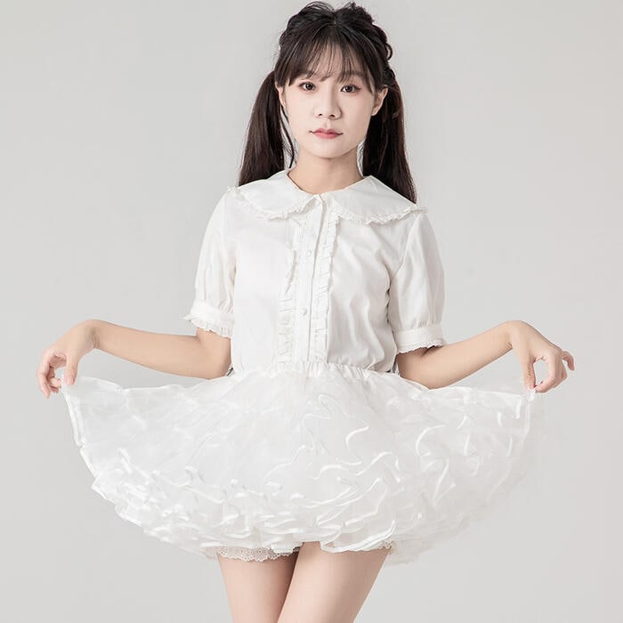 【急速出荷】フリルいっぱい パニエ ホワイト ブラック ミニ丈 30cm丈 ロリータ 多層オーガンジー ボリューム コスプレ ステージ衣装 ダンス衣装 超ミニ ショート丈 フリル ふわふわ チュチュス 【急速出荷】フリルいっぱい パニエ ホワイト ブラック ミニ丈 30cm丈 ロリータ 多層オーガンジー ボリューム コスプレ ステージ衣装 ダンス衣装 超ミニ ショート丈 フリル ふわふわ チュチュス
