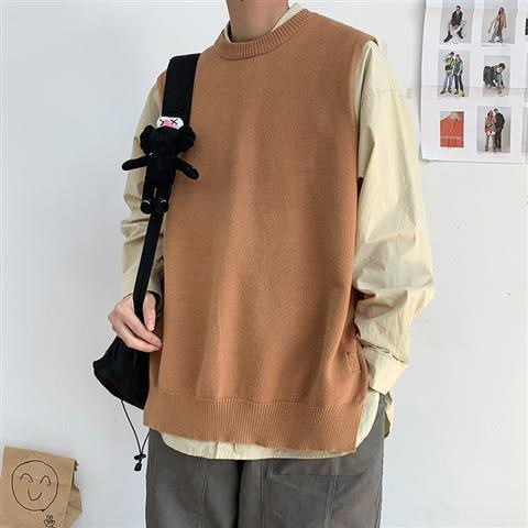 archivio ニットベスト　ノースリーブニット ブラウン ニットベスト レディース チョッキ トップス Vネック