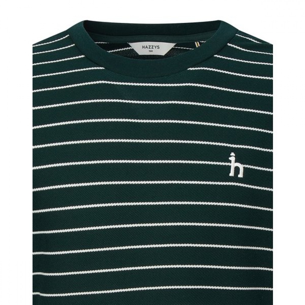 [25SS] [エアリーツイル] グリーンツイルストライプショートスリーブティーHZTS5B505E3