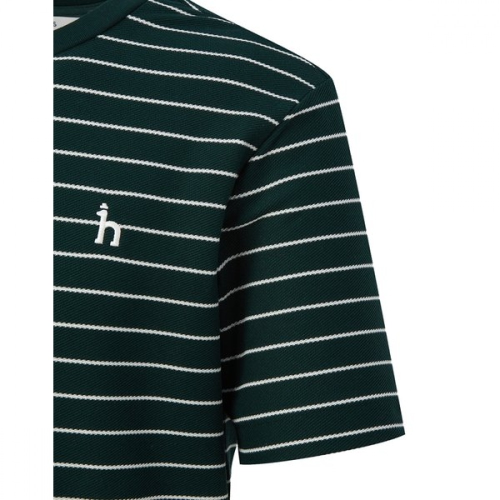 [25SS] [エアリーツイル] グリーンツイルストライプショートスリーブティーHZTS5B505E3