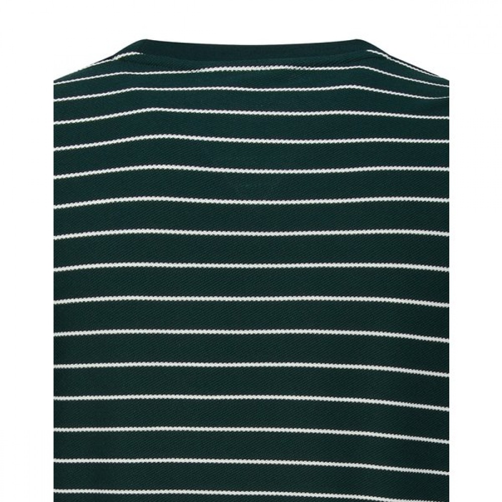 [25SS] [エアリーツイル] グリーンツイルストライプショートスリーブティーHZTS5B505E3