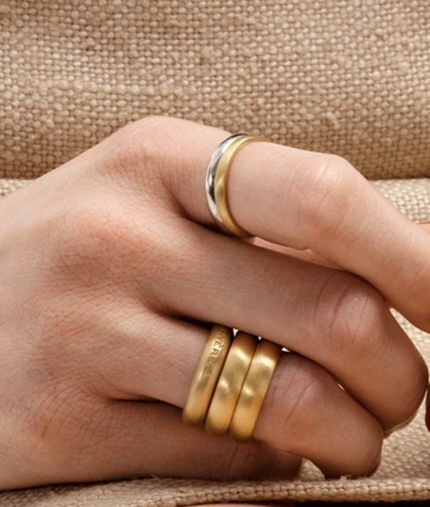【HYERES LOR】23FW★ Champagne Full Moon Slim Silver Ring M HYERES LOR] Champagne Full Moon Slim Silver Ring M 指輪