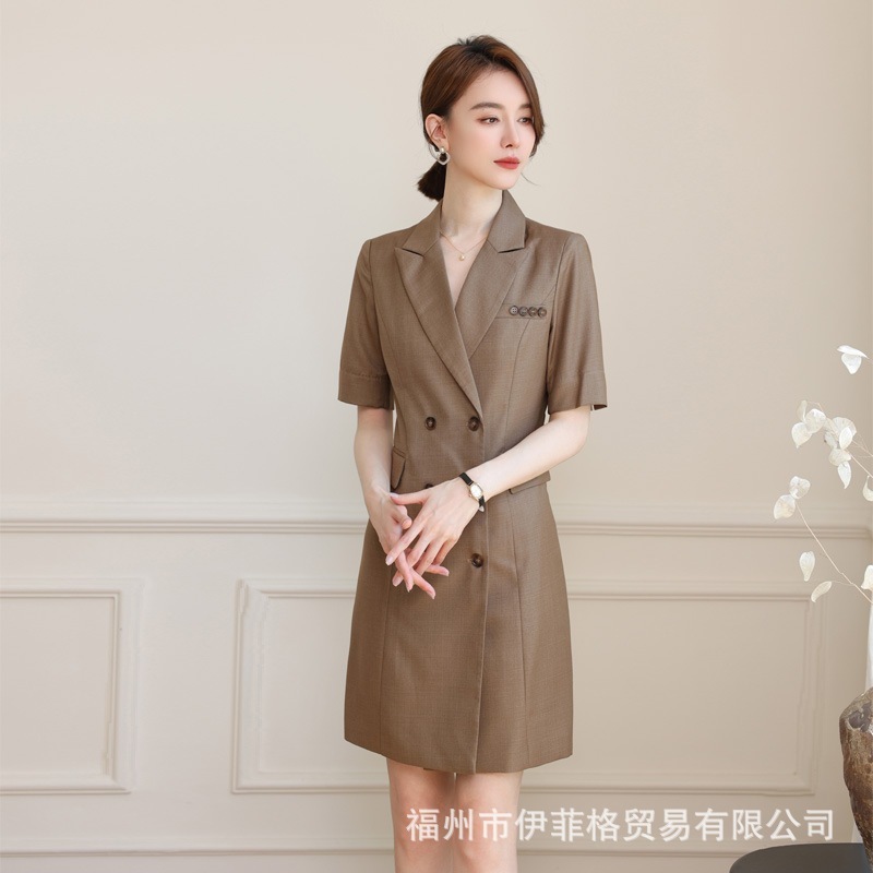 ビジネスウェアスーツドレスレディース夏薄手気質スリム作業服販売ホテルフロントデスク顧客サービス作業服 ビジネスウェアスーツドレスレディース夏薄手気質スリム作業服販売ホテルフロントデスク顧客サービス作業服