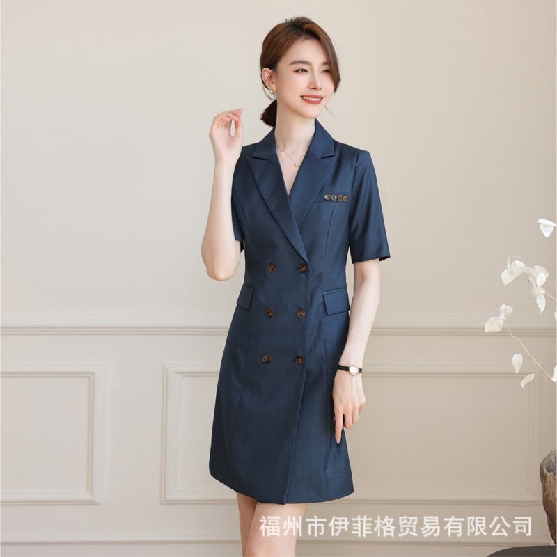 ビジネスウェアスーツドレスレディース夏薄手気質スリム作業服販売ホテルフロントデスク顧客サービス作業服 ビジネスウェアスーツドレスレディース夏薄手気質スリム作業服販売ホテルフロントデスク顧客サービス作業服