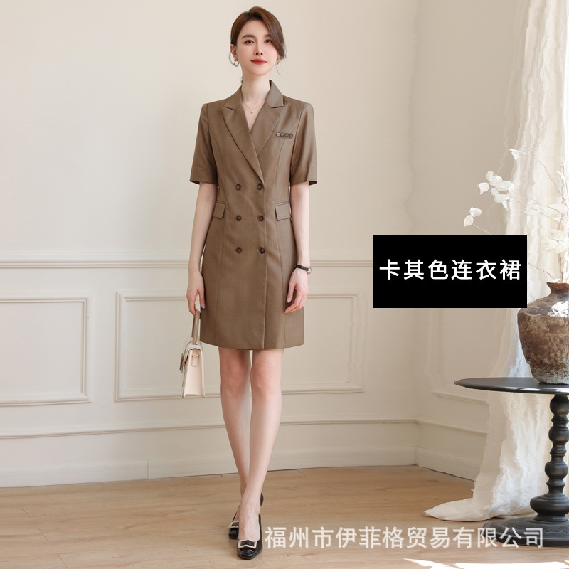 ビジネスウェアスーツドレスレディース夏薄手気質スリム作業服販売ホテルフロントデスク顧客サービス作業服 ビジネスウェアスーツドレスレディース夏薄手気質スリム作業服販売ホテルフロントデスク顧客サービス作業服