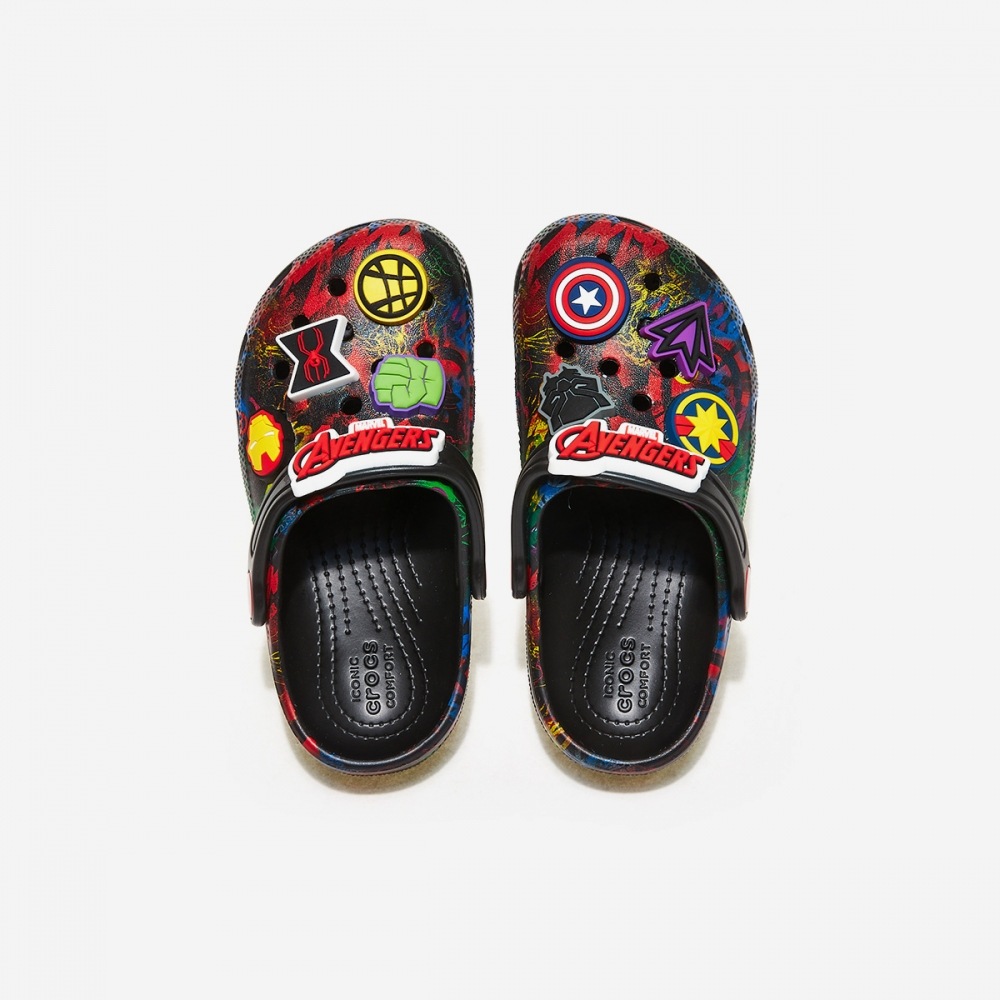 クロックスクラシックマーベルアベンジャーズクロッグキッズ CRS207721-BLACK