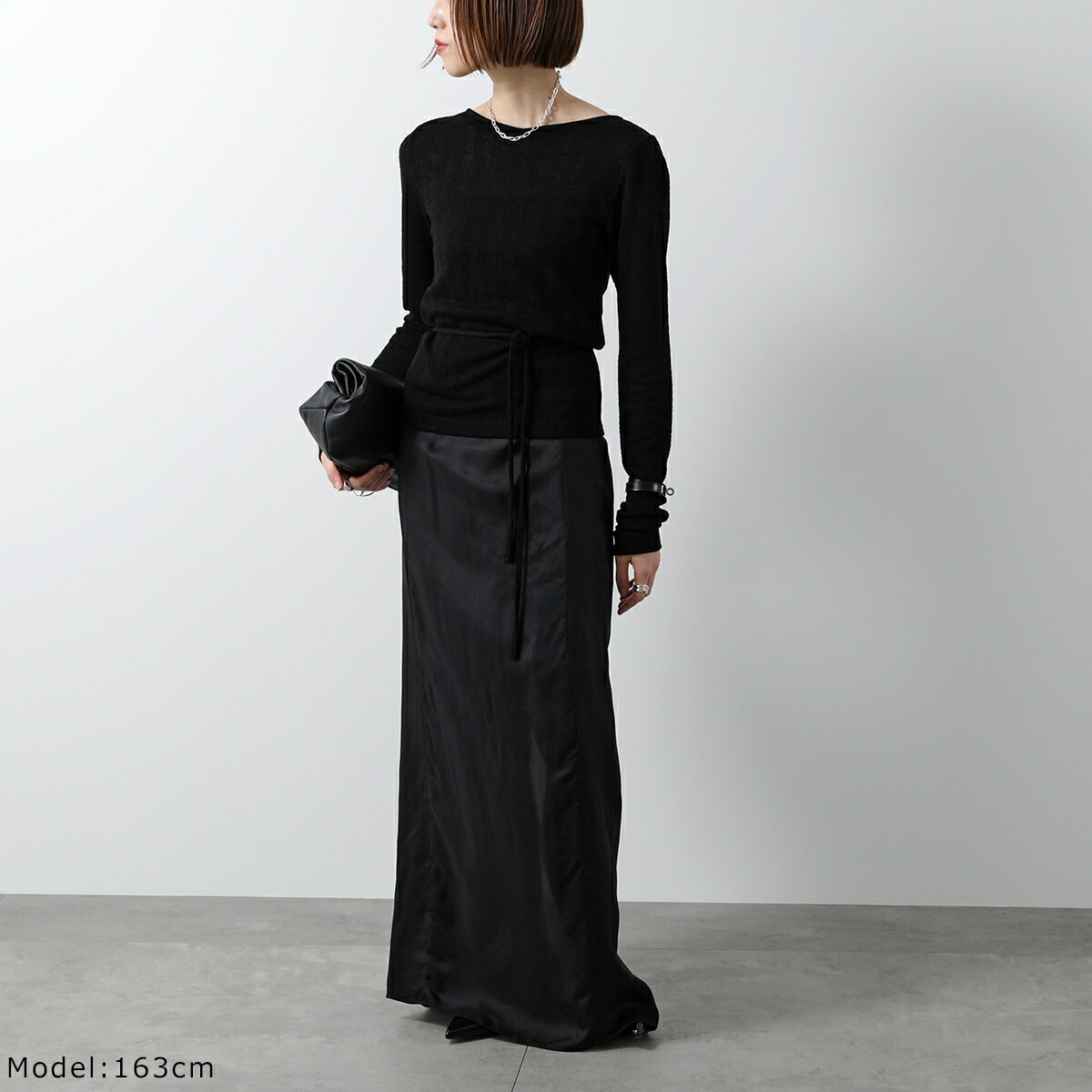 oll オール シアーニット sheer wool long sleeve with tie 450-05009 レディース 長袖 Vネック タイ セット カラ】 【mega】 oll オール シアーニット sheer wool long sleeve with tie 450-05009 レディース 長袖 Vネック タイ セット カラ】 【mega】