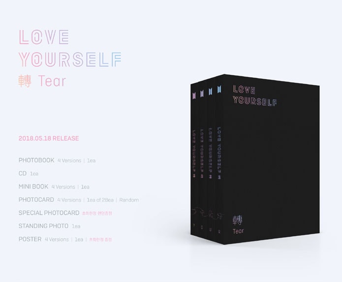 即時発送! BTS Tear YOUR 4種セット LOVE YOURSELF 防弾少年団