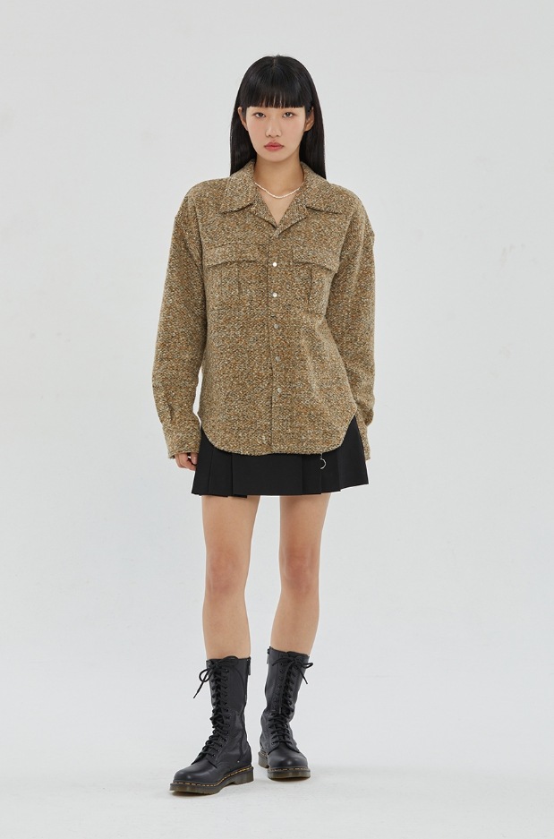 ROMANTIC CROWN】 WESTERN OPEN COLLAR SHIRT JACKET シャツ