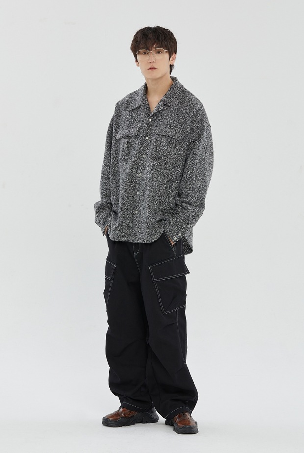 ROMANTIC CROWN】 WESTERN OPEN COLLAR SHIRT JACKET シャツ