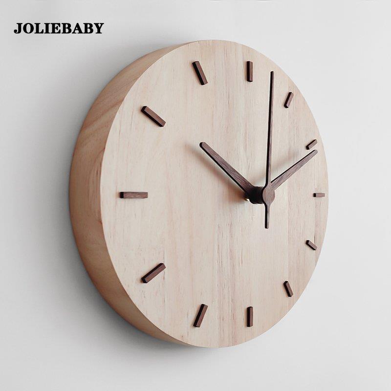 壁掛け時計 掛け時計 クロック おしゃれ 木製 北欧 天然木 木目 静音 見やすい インテリア お洒落 装飾 子供部屋 軽量 リビング 非電波 とけい 30CM