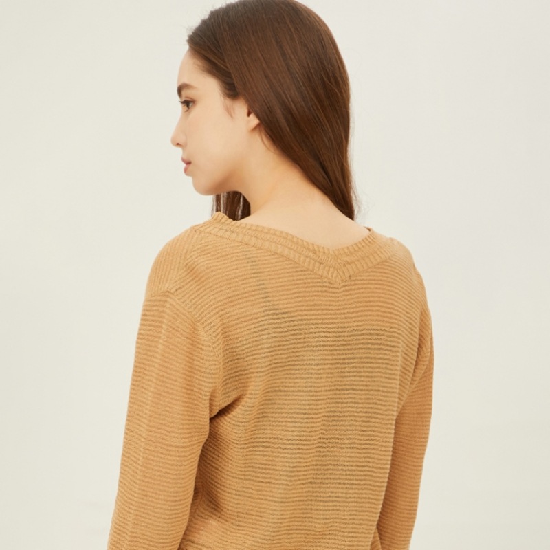 (シスレー) シスレーカットアウトネックニットカーディガン SAKC02241_BE (シスレー) シスレーカットアウトネックニットカーディガン SAKC02241_BE