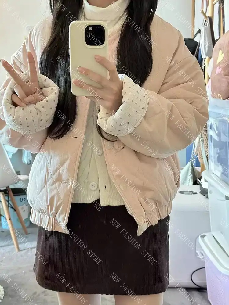 秋冬韓系綿入れ-58