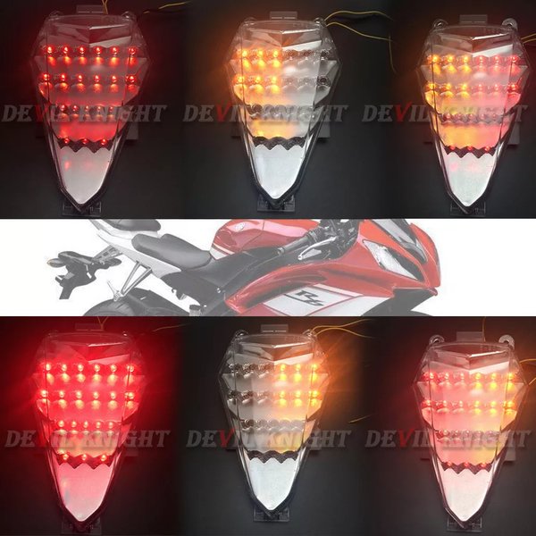 ヤマハモーターサイクルライト 変 テールライト ブレーキライト DRLアクセサリー R YZFR6 0816