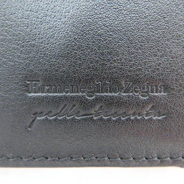 エルメネジルドゼニア ブラック 編み込み 財布 長財布 メンズ 【中古】 エルメネジルドゼニア ブラック 編み込み 財布 長財布 メンズ 【中古】