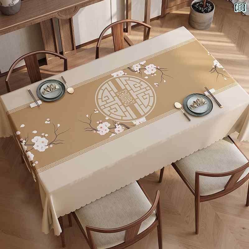 テーブルクロス おしゃれ インテリア ティー コーヒー カバー 家庭 レストラン カフェ 喫茶店 ダイニング チャイナ風 防水 耐油 PVC リビング ルーム ダイニング マット