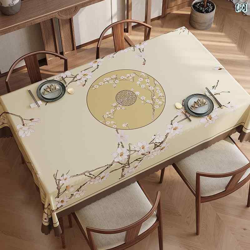 テーブルクロス おしゃれ インテリア ティー コーヒー カバー 家庭 レストラン カフェ 喫茶店 ダイニング チャイナ風 防水 耐油 PVC リビング ルーム ダイニング マット