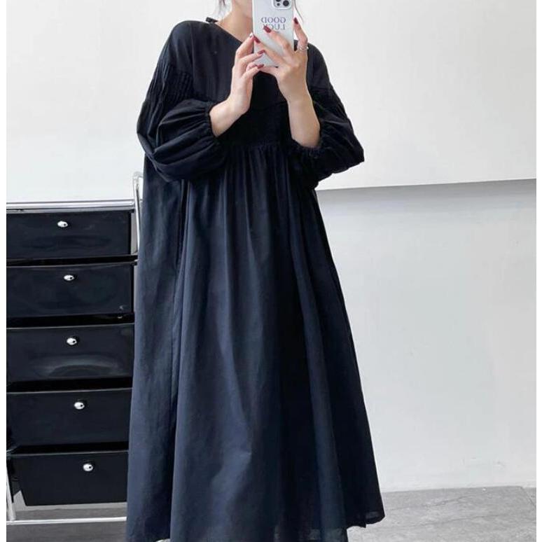 ロングワンピース ワンピース レディース 春ワンピ 九分袖 Aライン シャツワンピース 綿 大きいサイズ 体型カバー 大人 可愛い コットン