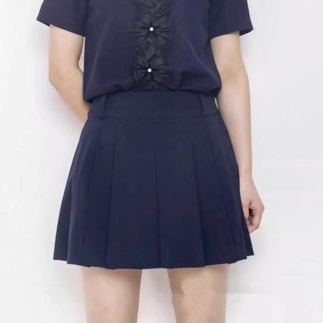 ボトムス スカート プリーツスカート ハイウエスト ポケット ミニ丈 可愛い かわいい 大人可愛い きれいめ シンプル 上品 おしゃれ カジュアル レトロ こなれ感 個性的 主役級 存在感 抜け感