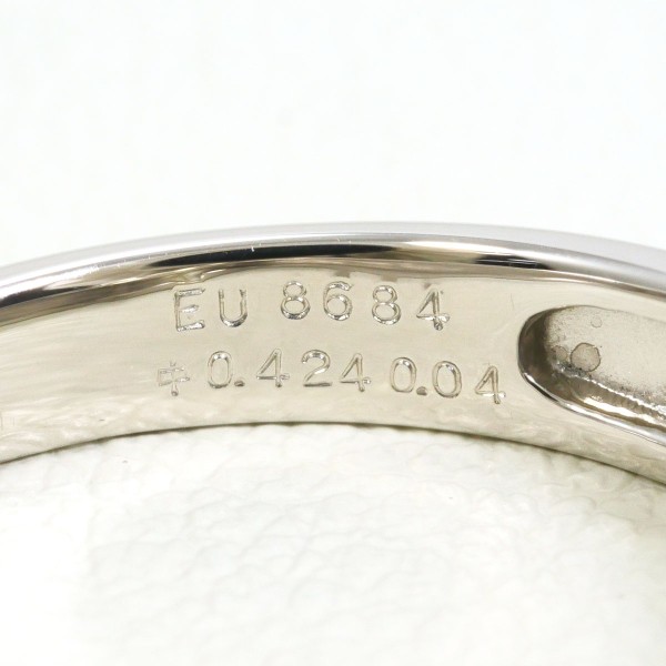 PT900 プラチナ リング 10号 ダイヤ 0.424 SI1 0.04 鑑定書 中古 PT900 プラチナ リング 10号 ダイヤ 0.424 SI1 0.04 鑑定書 中古