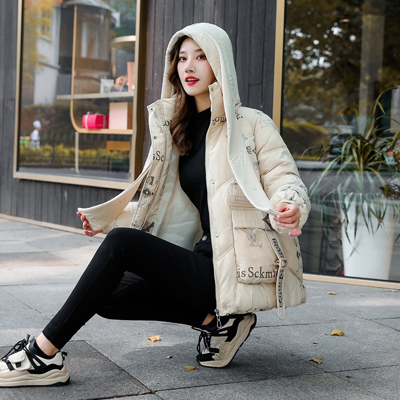 ゆったりとした女性用コットンコート フェイスウォッシュ ロング ラージサイズ 明るい女性 韓国語 新品 冬 2022 超ロングコート 冬服 ふわもこ 厚手 ファーコート レディース