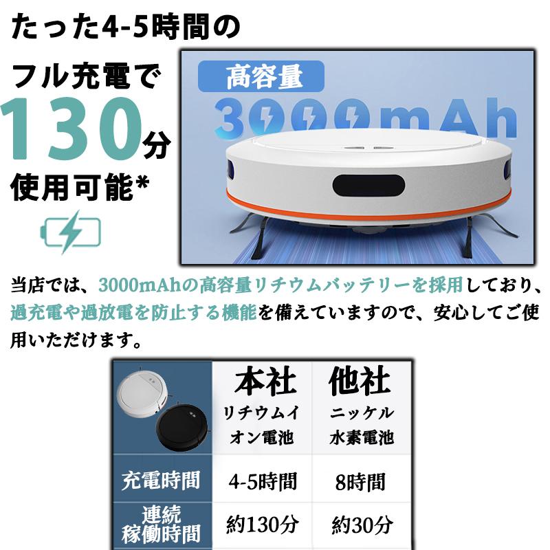 ラストチャンスロボット掃除機 お掃除ロボット 水拭き両用 5000Pa 強力吸引 水拭き 床拭きロボット コスパ 2in1 床拭きロボット高性能 自動ゴミ収集 収納 比較 シンプル操作 拭き掃除両用_5